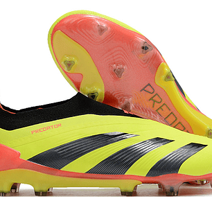 Chuteiras Adidas Predator Elite Laceless FG - Amarelo e Preto 