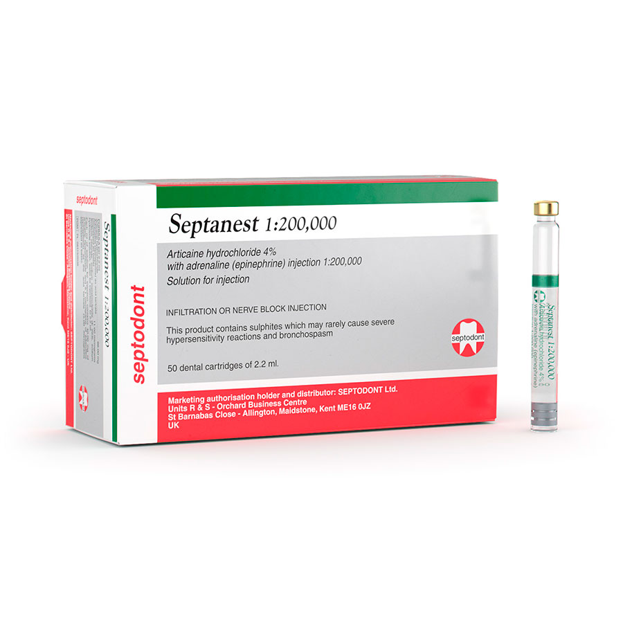 ANESTESIA SEPTANEST ARTICAINA 4% 1:200.000 1
