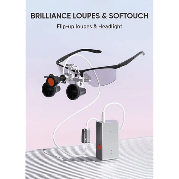 Lupas Brilliance Eighteeth 3,0 X 450mm + Luz Softouch 2
