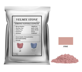 YESO VELMIX® STONE TIPO IV COLOR ROSADO 1