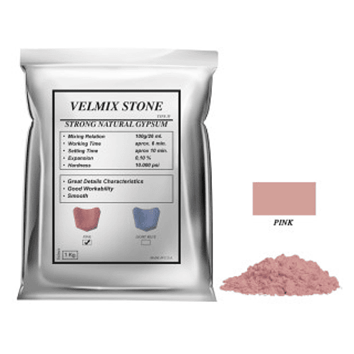 YESO VELMIX® STONE TIPO IV COLOR ROSADO 1