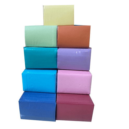 BABEROS / SERVILLETAS COLORES PAQUETE 100 UNID 1