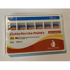 Conos de Gutapercha milimetrados Taper.04 – Sure-Endo 