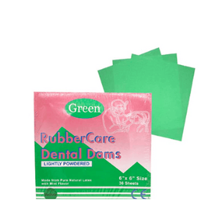 Goma Dique Rubber Care Verde 6x6 1
