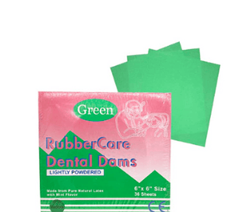 GOMA DIQUE RUBBER CARE VERDE 6X6