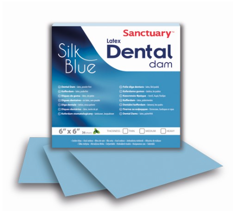 GOMA DIQUE 6X6 SILK BLUE 36 UNIDADES SANCTUARY 1