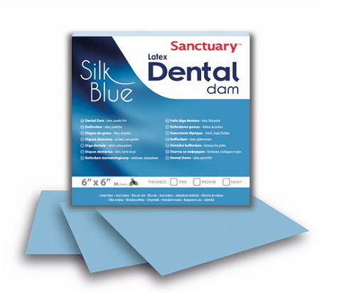 GOMA DIQUE 6X6 SILK BLUE 36 UNIDADES SANCTUARY