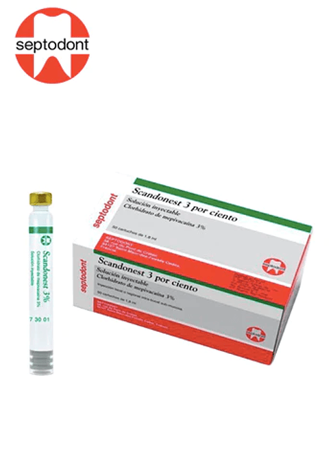  ANESTESIA SCANDONEST 3% MEPIVACAINA SIN VASOCONSTRICTOR