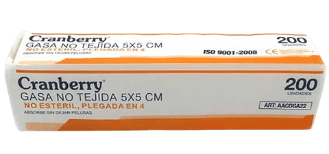 GASA 5X5 NO ESTÉRIL CRANBERRY