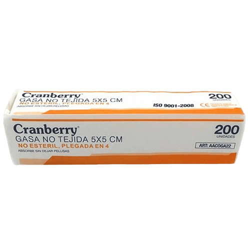 GASA 5X5 NO ESTÉRIL CRANBERRY 1