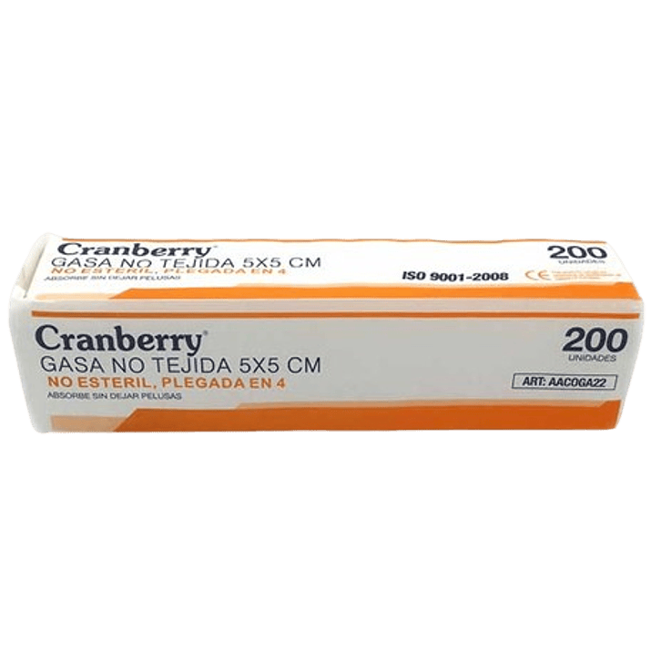 Gasa 5x5 No estéril Cranberry 1