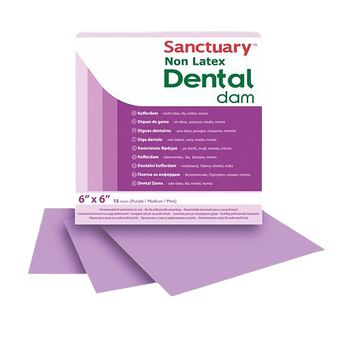 GOMA DIQUE DE LIBRE DE LATEX 6X6 MORADA SANCTUARY 1