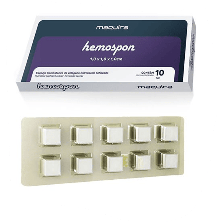 GELITAS HEMOSPON MAQUIRA 10 UNIDADES 1