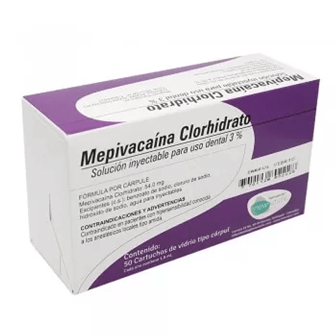 ANESTESIA DENTAL MEPIVACAÍNA 3% NEW STETIC