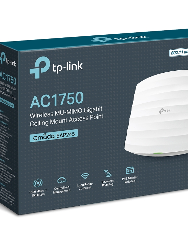 Punto de Acceso Gigabit Inalámbrico de Doble Banda AC1750 con Montaje de Techo  |  TP LINK 2