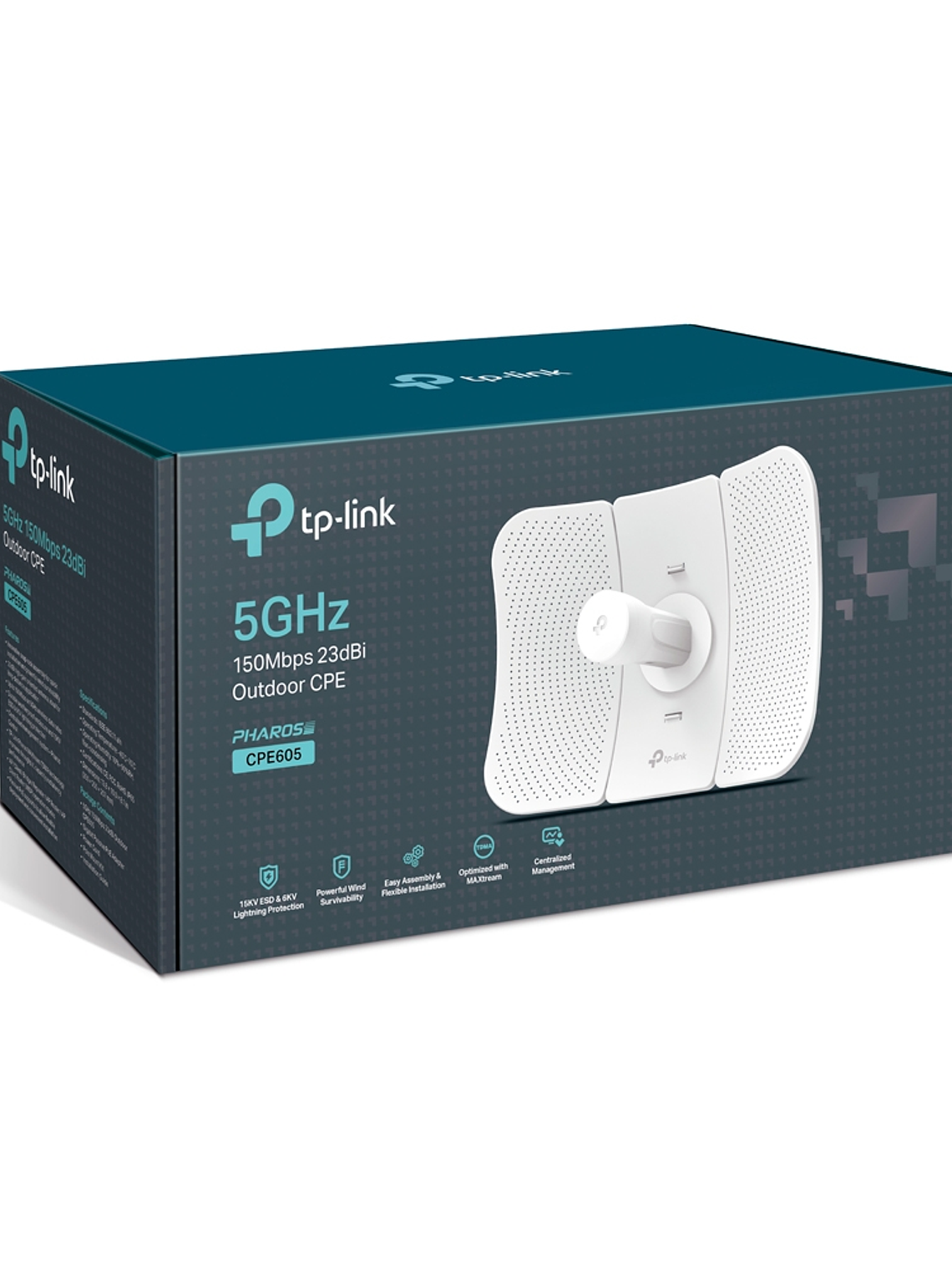 Punto de acceso TP-LINK, 5GHz 150Mbps 23dBi CPE Outdoor - CPE605 2