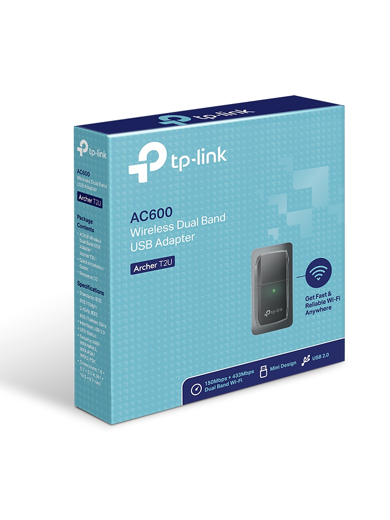 Adaptador de wifi Inalámbrico USB, Banda Dual AC600 - Archer T2U 2