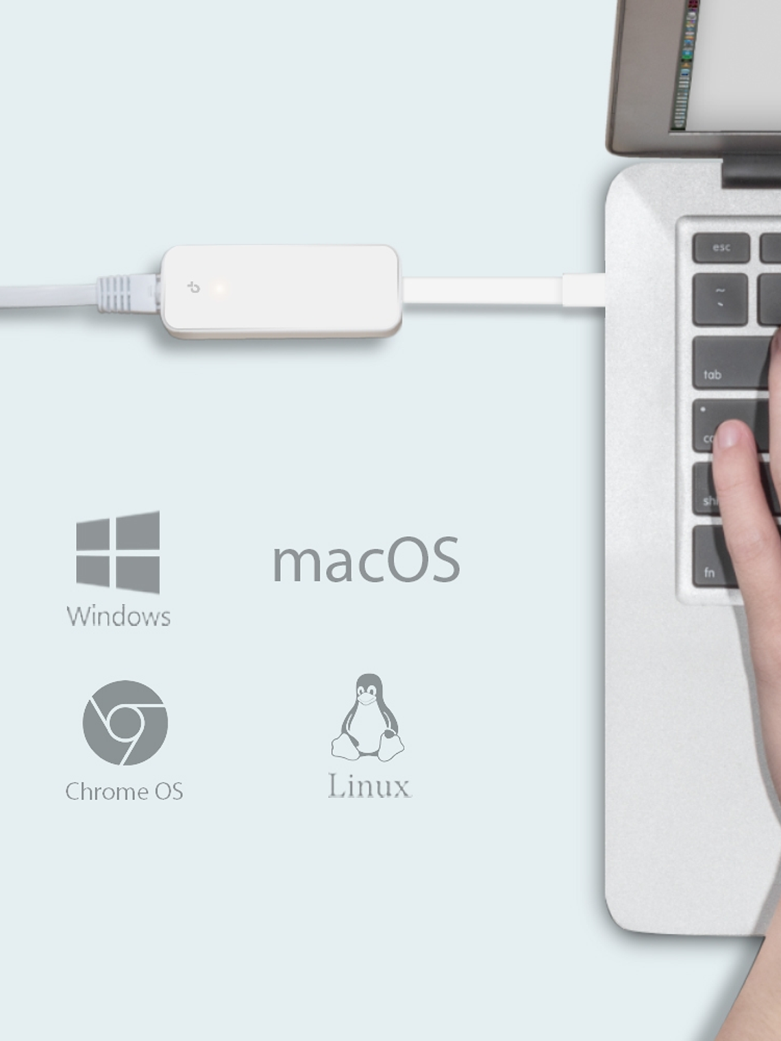 Adaptador de red Ethernet Gigabit de USB tipo C a RJ45 - UE300C 3