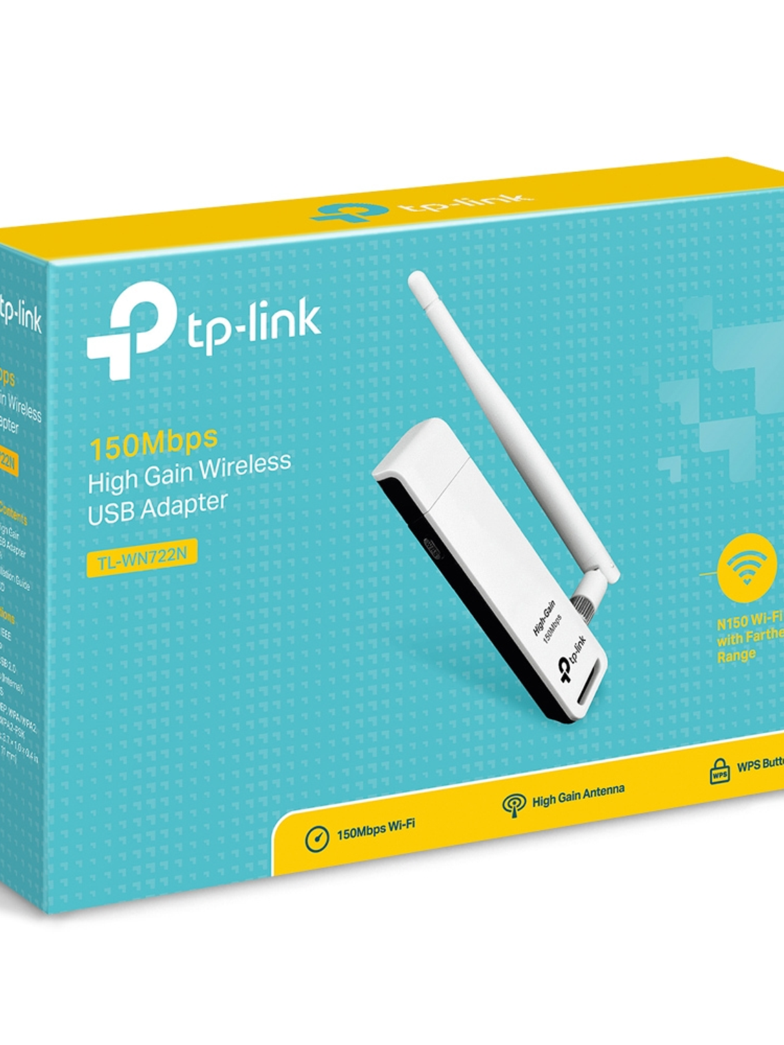 Adaptador USB Inalámbrico de Alta Sensibilidad a 150 Mbps - TL-WN722N 3