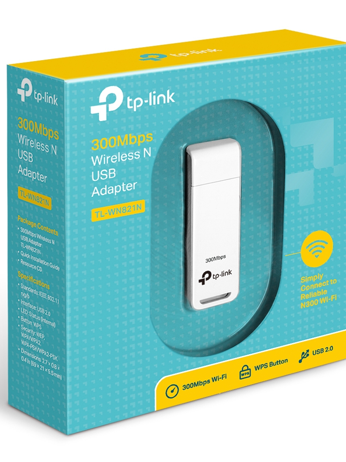 Adaptador Wi-Fi 4 N300 USB para PC - TL-WN821N 2