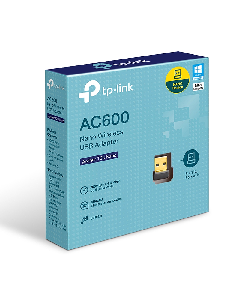 Nano Adaptador Wi-Fi 5 AC600 USB para PC - Archer T2U Nano 1
