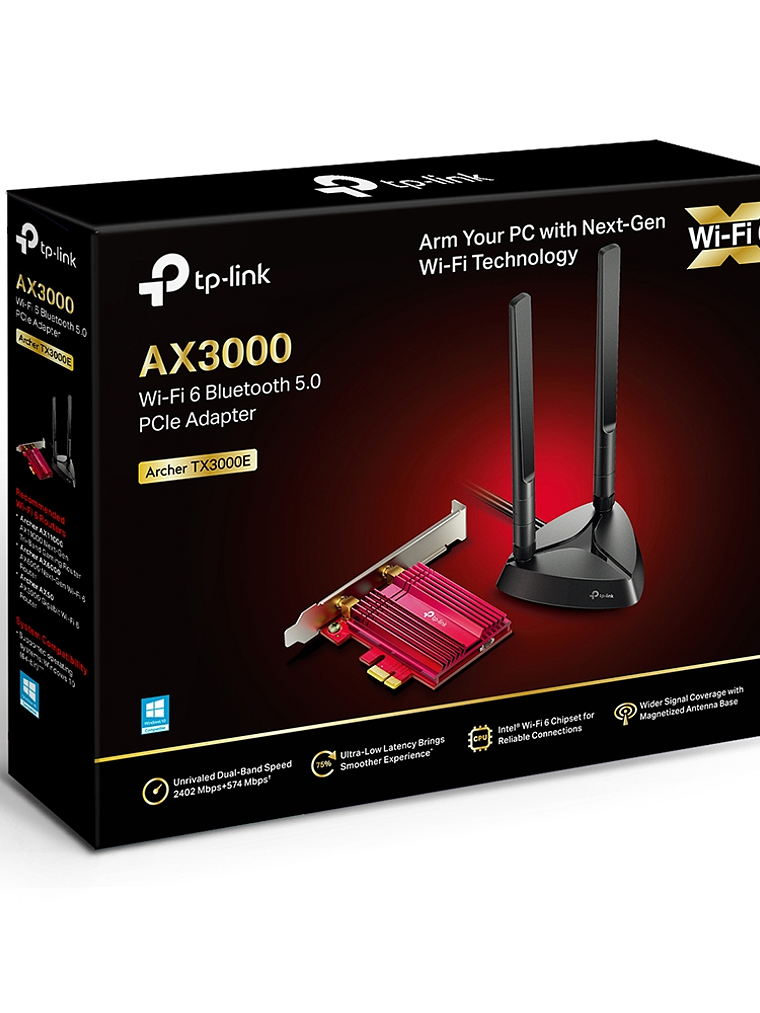 Adaptador PCIe AX3000 Wi-Fi 6 Bluetooth 5.0 - Archer TX3000E 1