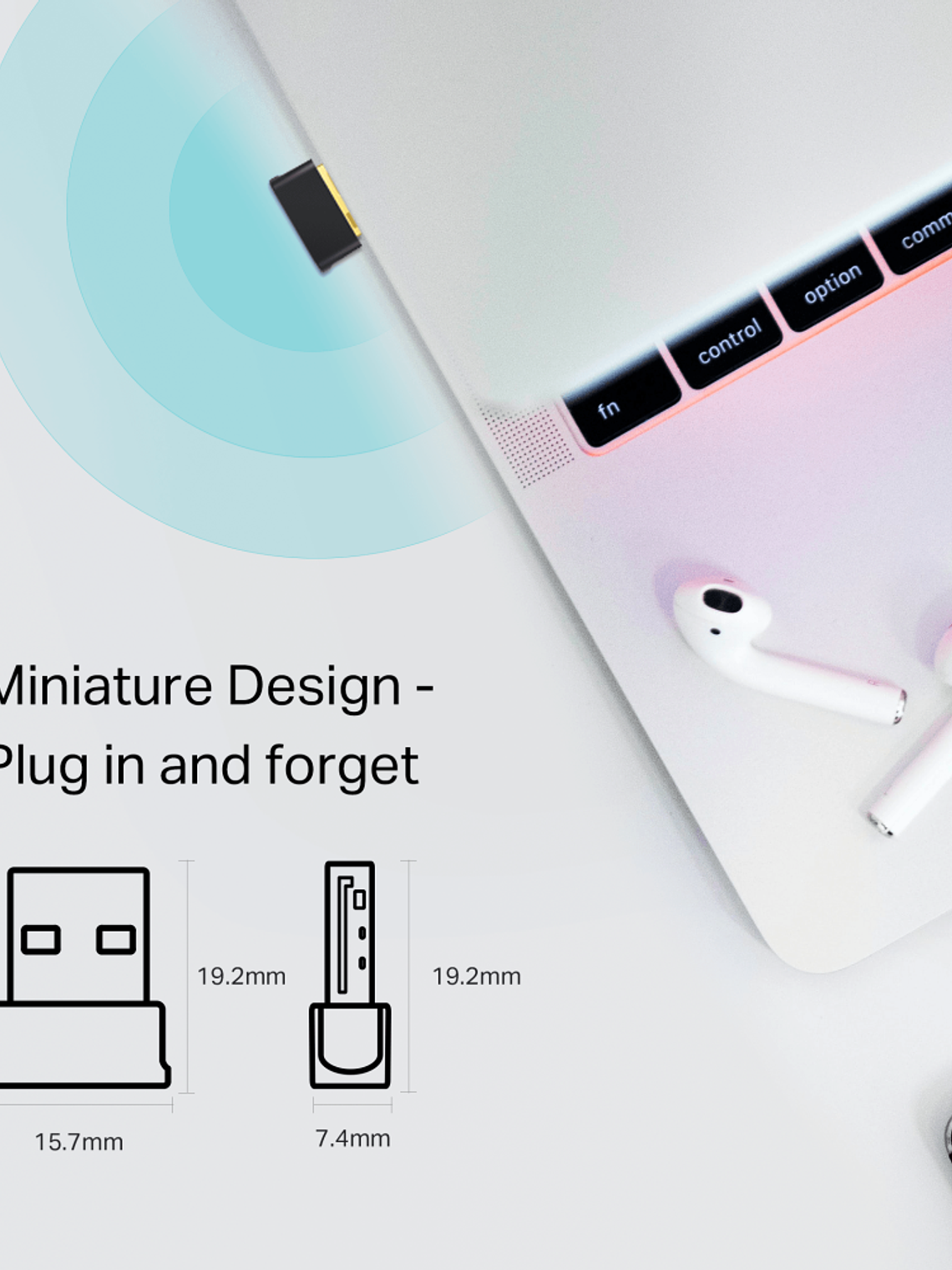 AC600 Nano Wi-Fi Bluetooth 4.2 USB Adapter - Archer T2UB Nano 3