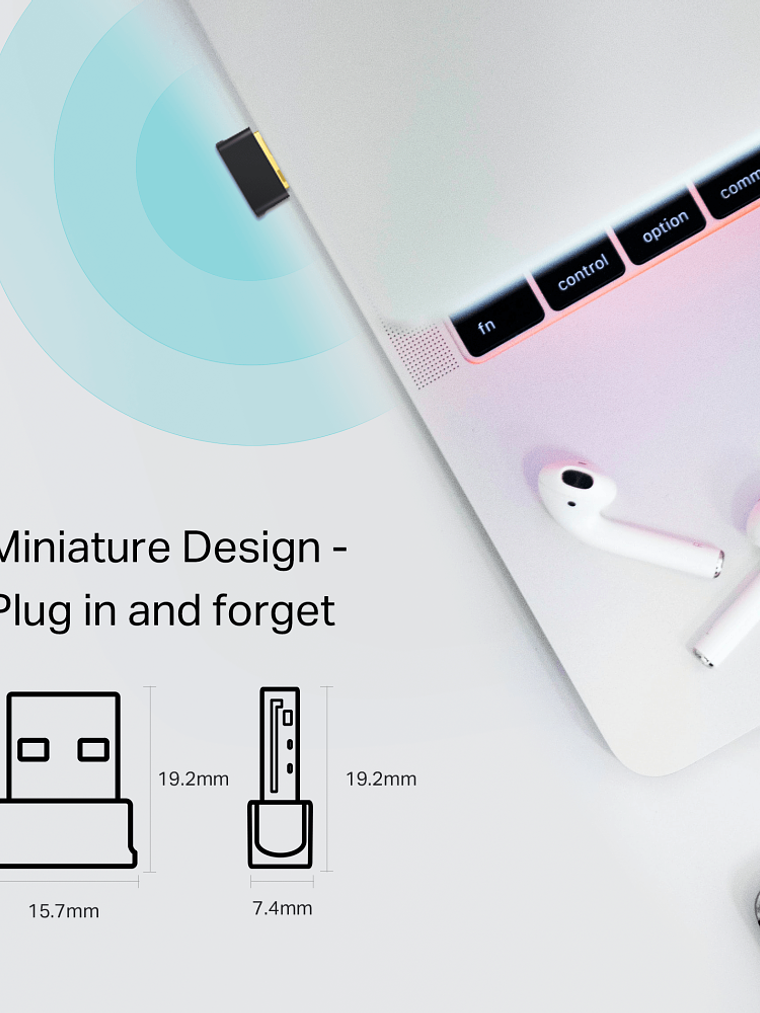 AC600 Nano Wi-Fi Bluetooth 4.2 USB Adapter - Archer T2UB Nano 3