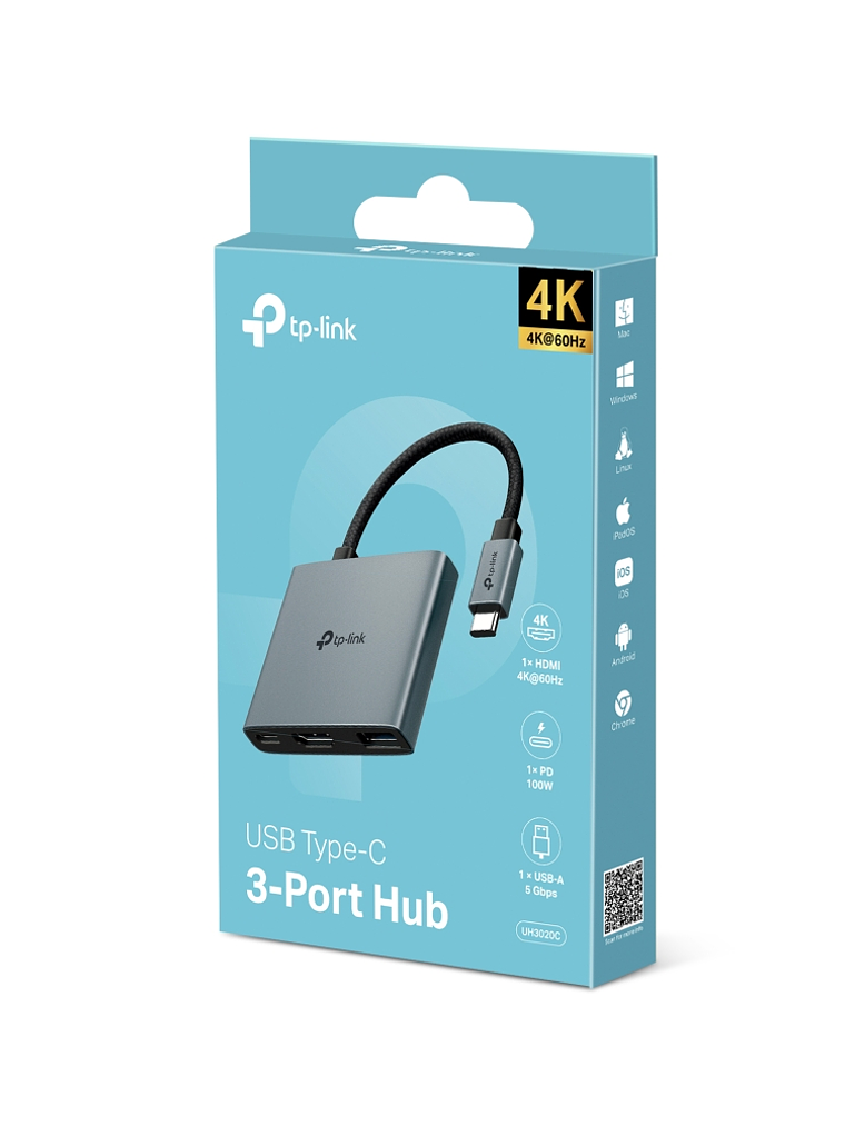 Hub USB Tipo-C 3 en 1 - UH3020C 1
