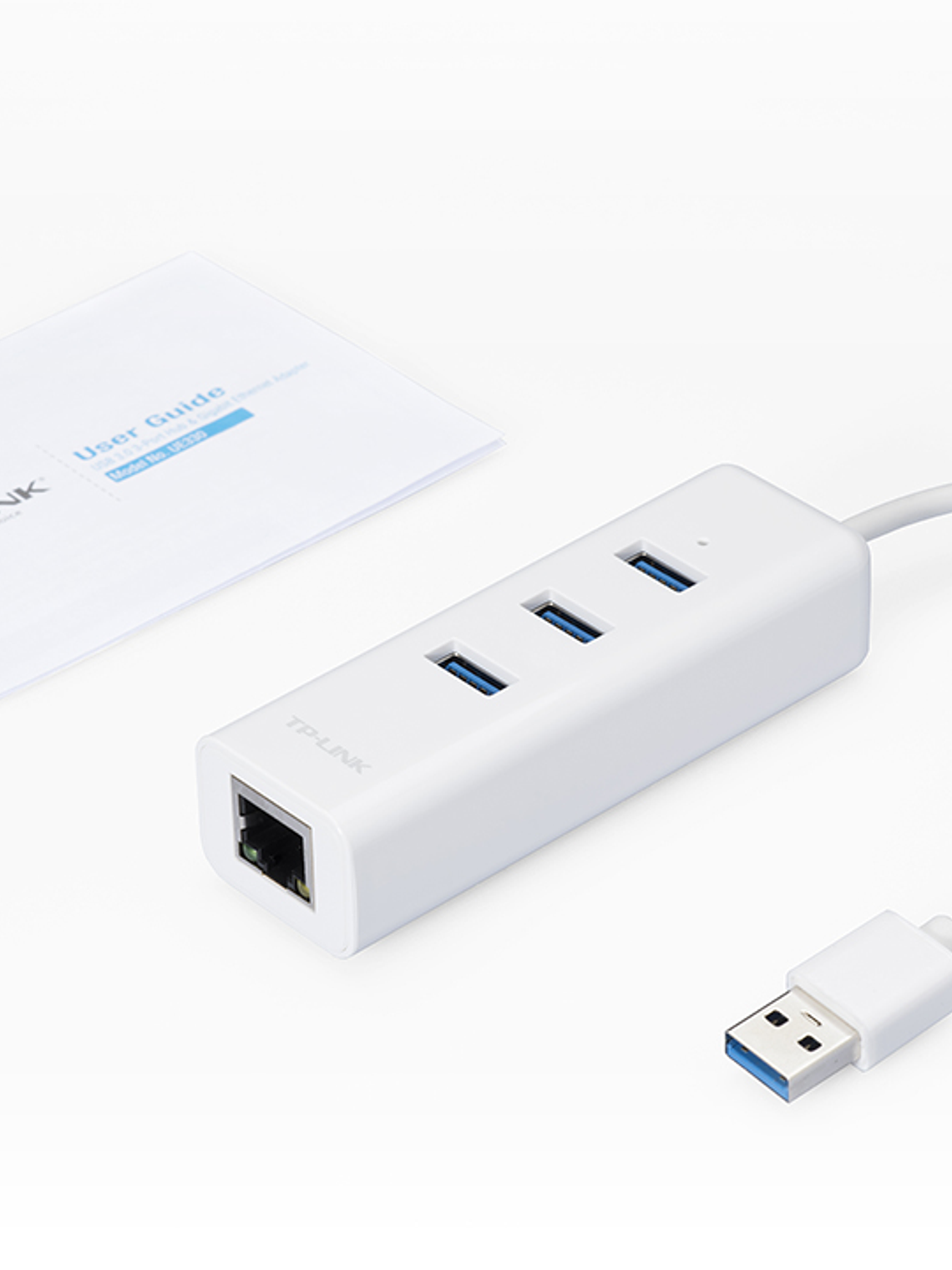 USB 3.0 3-Port Hub & Gigabit Ethernet Adapter 2 in 1 USB Adapter - UE330 2