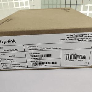 Conversor de Medios Ethernet WDM 10/100Mbps - MC111CS