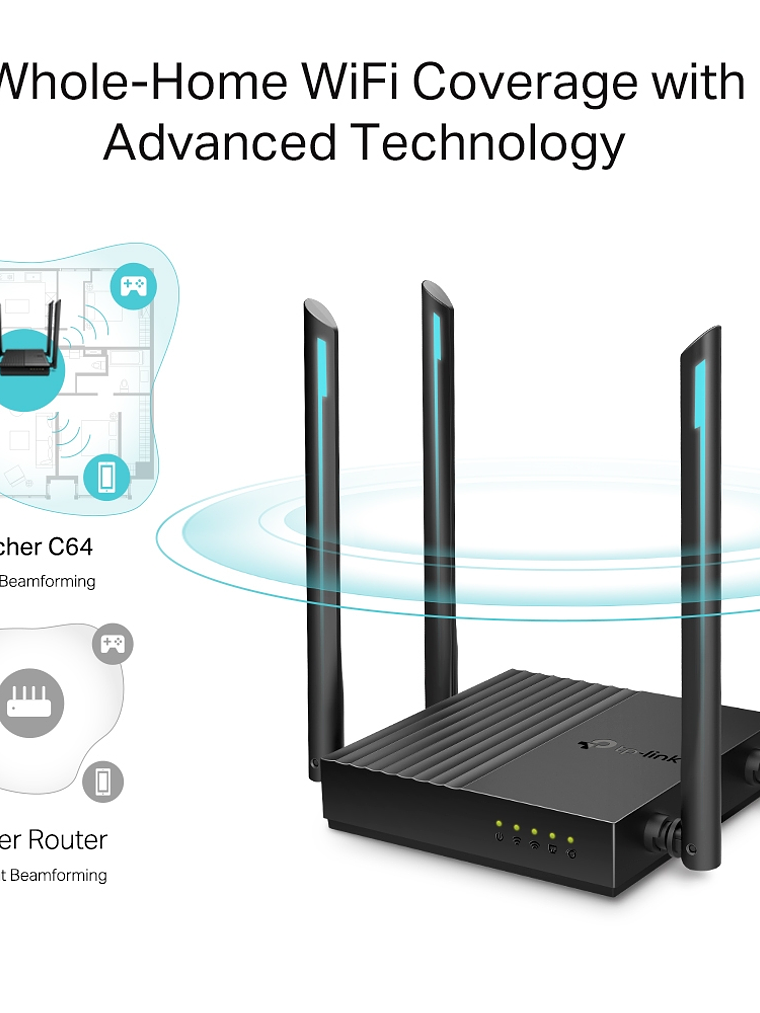 AC1200 Wireless MU-MIMO WiFi Router - Archer C64 3