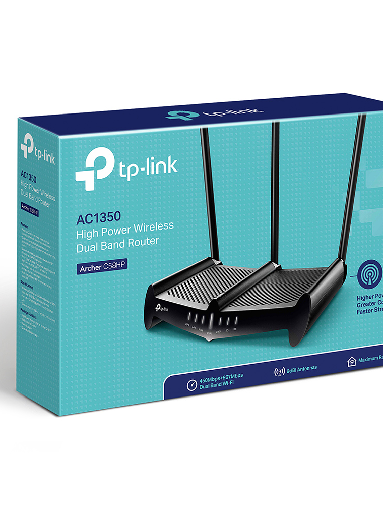 Router Inalámbrico TP-LINK Banda Dual Alta Potencia de AC1350 - Archer C58HP 4