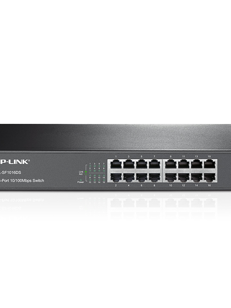 SWITCH TP-LINK De 16 puertos Fast Ethernet de escritorio y para montaje en rack - TL-SF1016DS 2