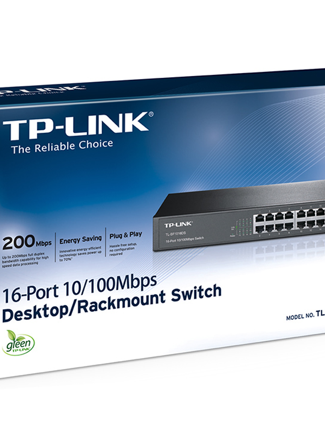 SWITCH TP-LINK De 16 puertos Fast Ethernet de escritorio y para montaje en rack - TL-SF1016DS 3