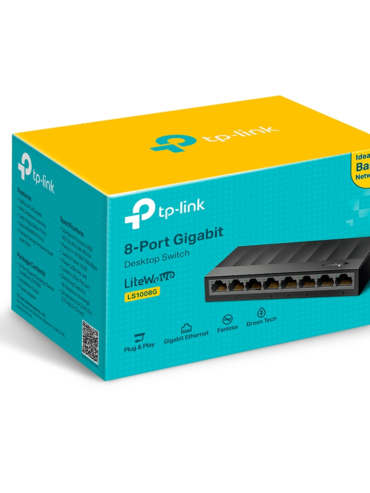SWITCH TP-LINK para escritorio de 8 puertos Gigabit - LS1008G 2
