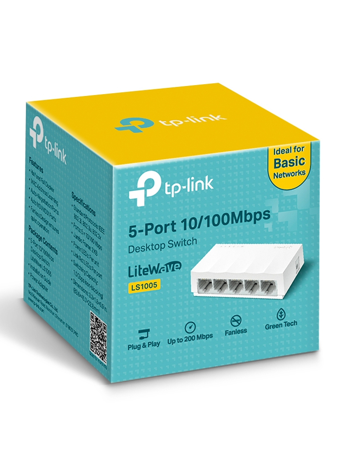 SWITCH TP-LINK De Escritorio de 5 Puertos 10/100Mbps - LS1005 3