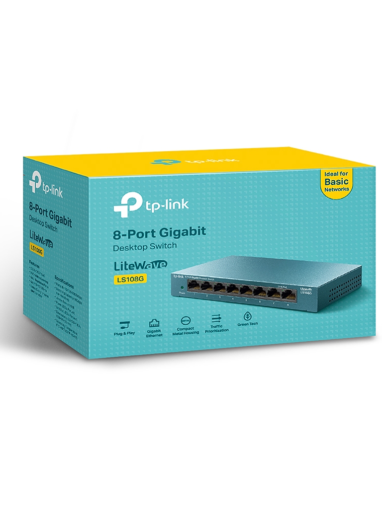 SWITCH TP-LINK para escritorio de 8 puertos Gigabit - LS108G 3