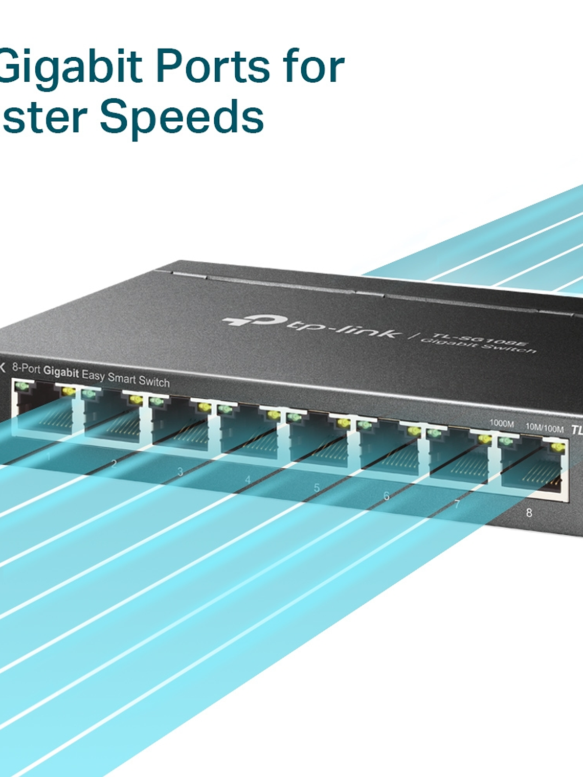 SWITCH TP-LINK 8-Port Gigabit Easy Smart Switch - TL-SG108E 5