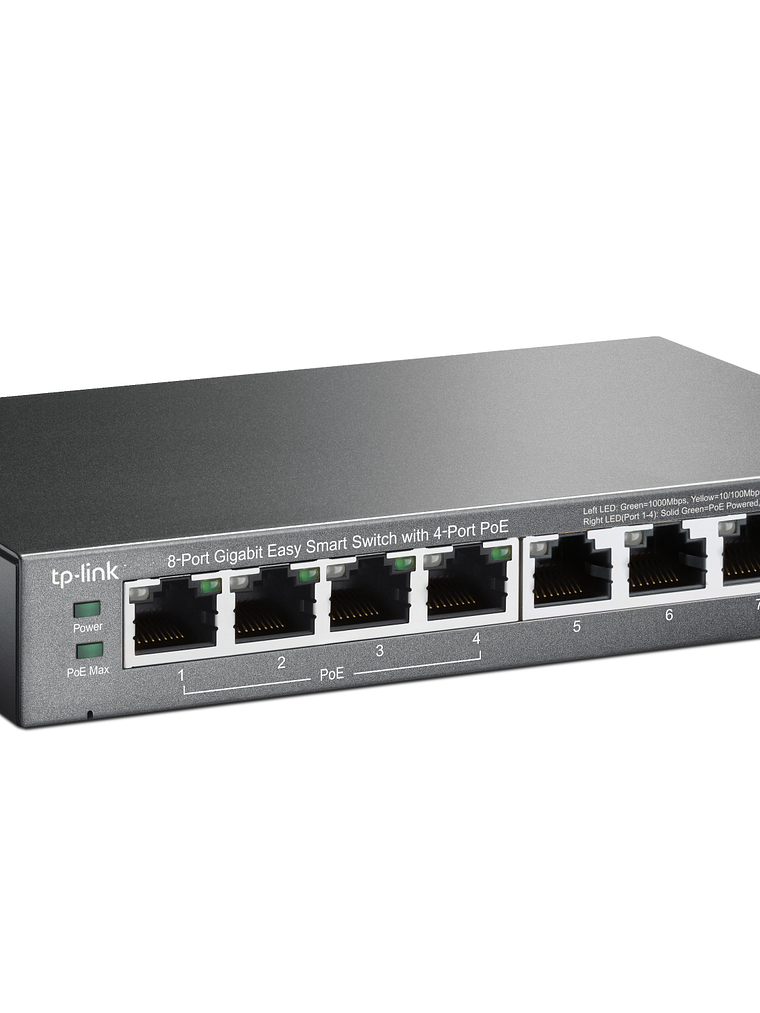 SWITCH TP-LINK 8-Port Gigabit Easy Smart Switch with 4-Port PoE - TL-SG108PE 1