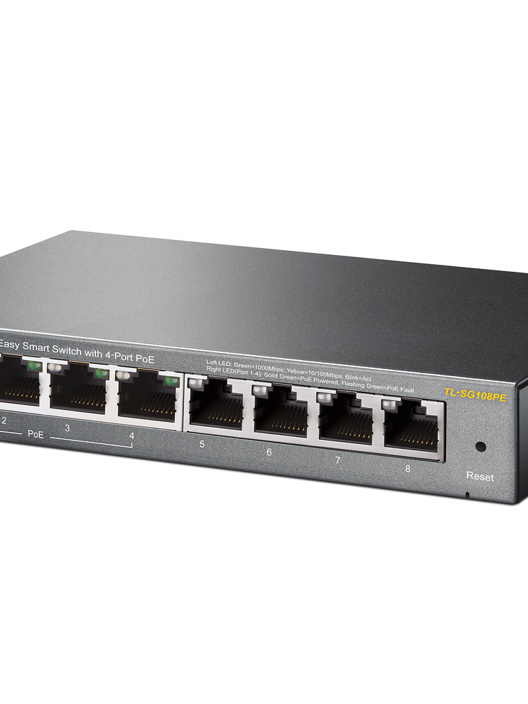 SWITCH TP-LINK 8-Port Gigabit Easy Smart Switch with 4-Port PoE - TL-SG108PE 3