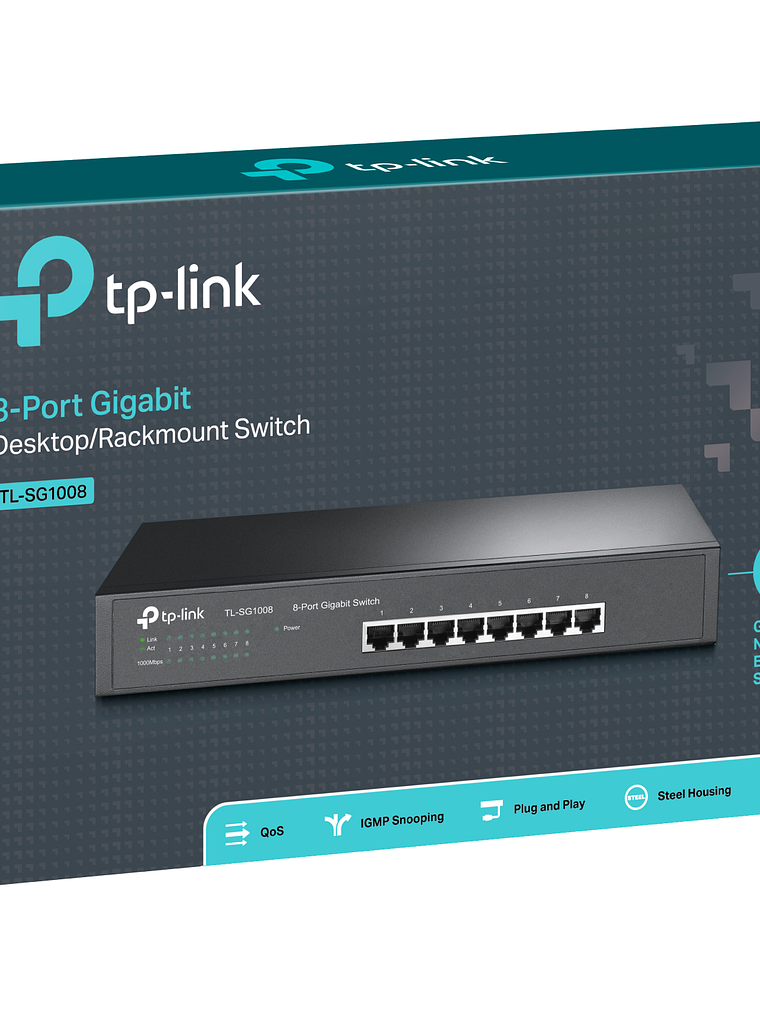 SWITCH TP-LINK 8-Port Gigabit Desktop/Rackmount Switch - TL-SG1008 2