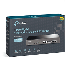 SWITCH TP-LINK 8-Port Gigabit Desktop/Rackmount Switch with 8-Port PoE+ - TL-SG1008MP