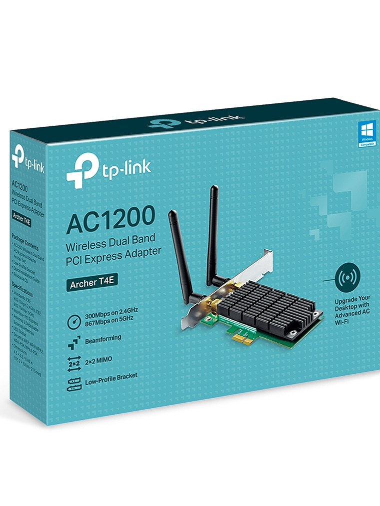 TARJETA RED TP-LINK AC1200 Wireless Dual Band PCI Express Adapter - Archer T4E 3