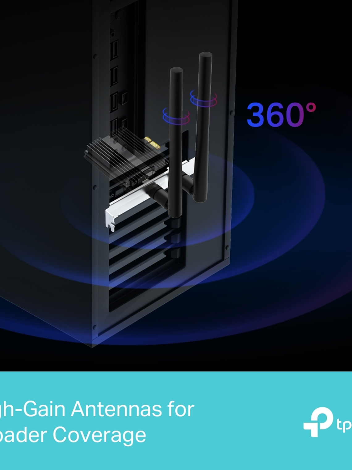 TARJETA RED TP-LINK Wi-Fi 6 PCIe AX3000 con Bluetooth 5.3 - Archer TX50E 4