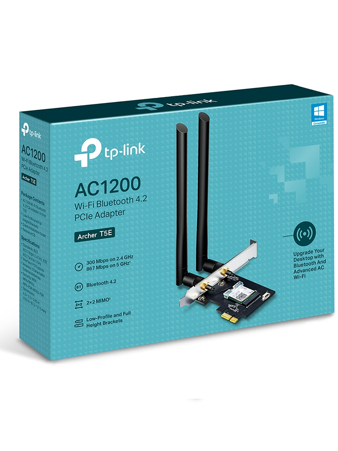 TARJETA RED TP-LINK Adaptador AC1200 Wi-Fi Bluetooth 4.2 PCIe - Archer T5E 2