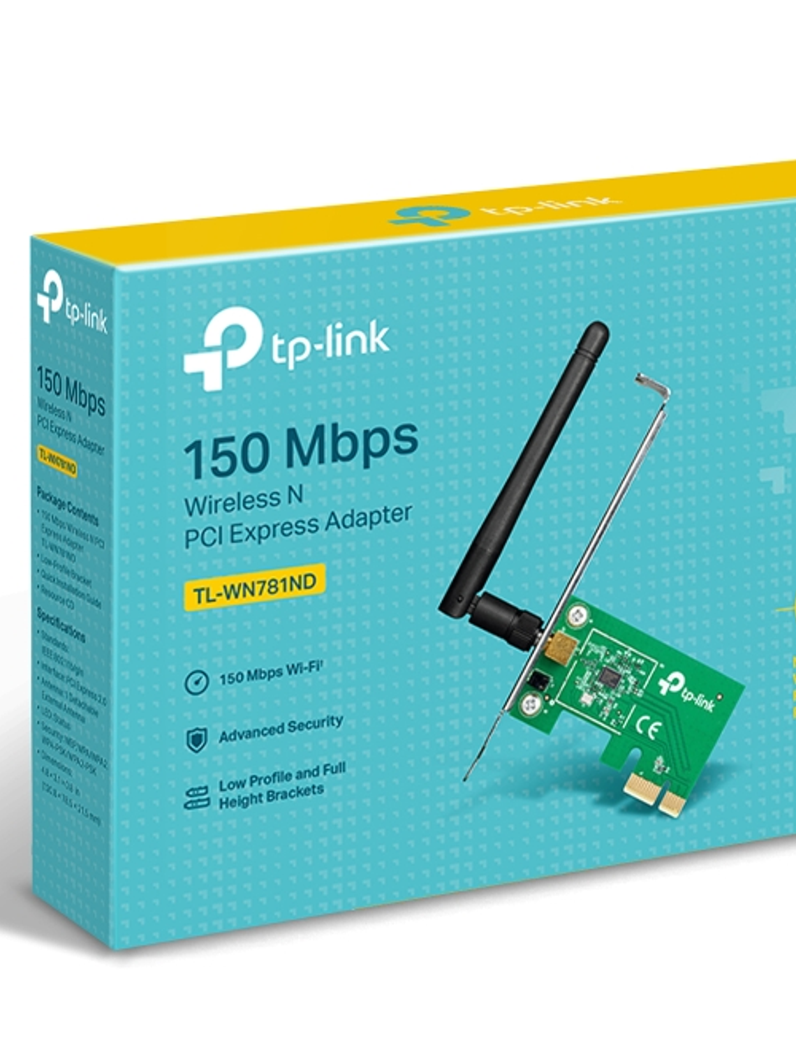 TARJETA RED TP-LINK Adaptador Inalámbrico PCI Express N 150Mbps - TL-WN781ND 3