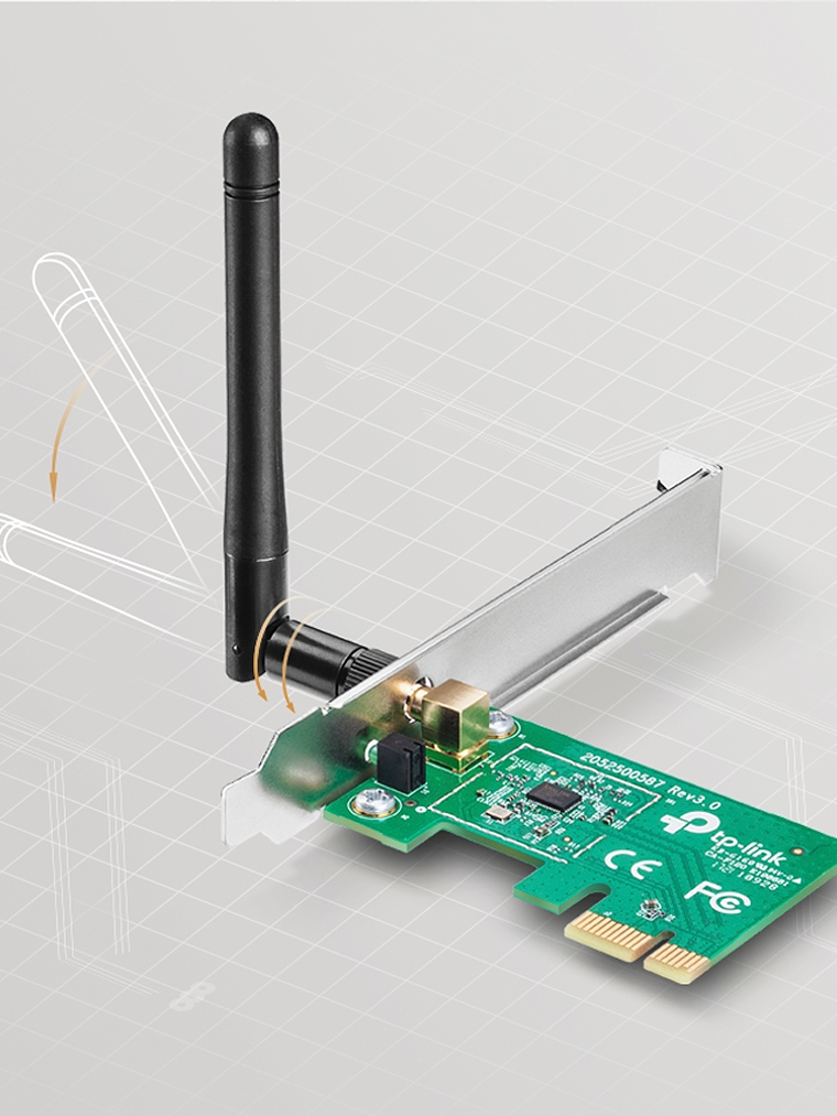 TARJETA RED TP-LINK Adaptador Inalámbrico PCI Express N 150Mbps - TL-WN781ND 4