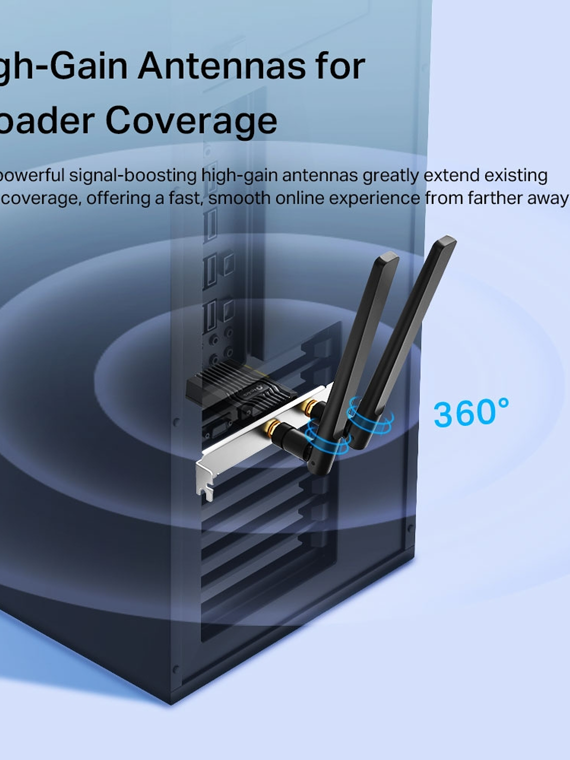 TARJETA RED TP-LINK Adaptador PCIe Wi-Fi 6 Bluetooth 5.2 AX3000 - Archer TX55E 2