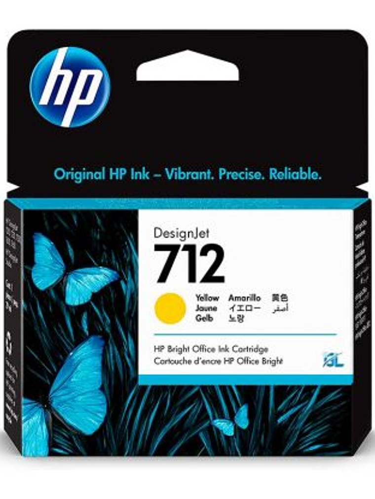 TINTA IMPRESORA HP  |  3ED69A 712 AMARILLO 1